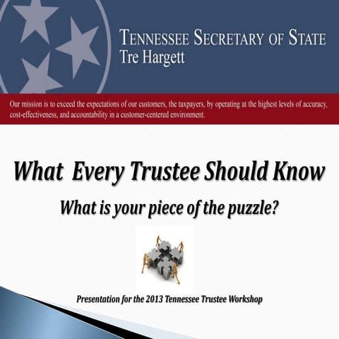 2013 trustee   what every trustee should know