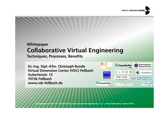 Collaborative Virtual Engineering: VDC-Whitepaper