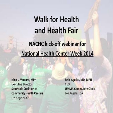 2013 Walk for Health and Health Fair | PPTX