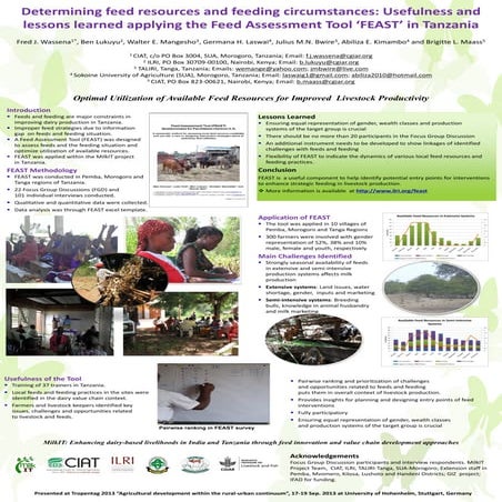 Determining feed resources and feeding circumstances: Usefulness and lessons ...