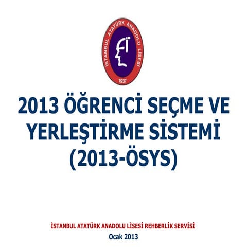 2013 ygs lys (iaal) ocak 2013