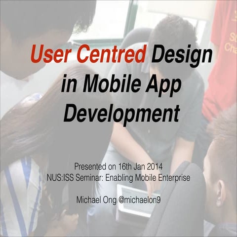 User centered design in mobile app development
