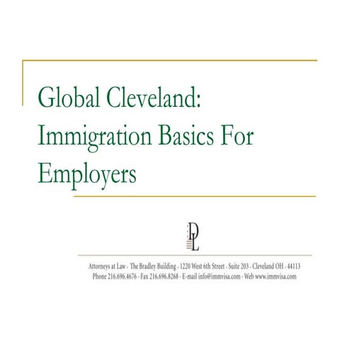 Global Cleveland: Immigration Basics For Employers