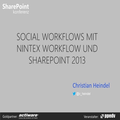 Social Workflows mit Nintex Workflow und SharePoint 2013