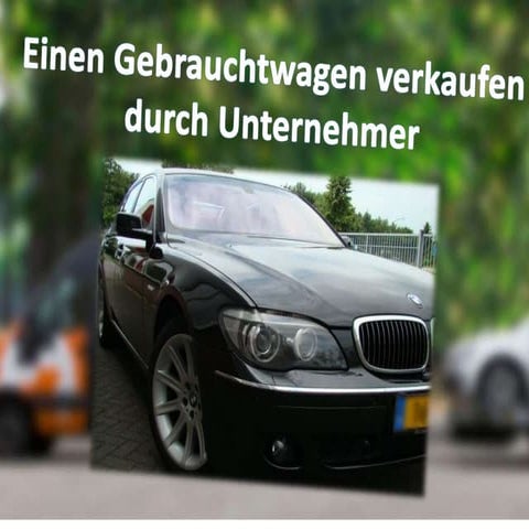 Unternehmer verkaufen einen gebrauchtwagen