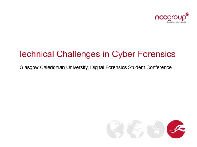 Technical Challenges in Cyber Forensics
