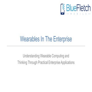 Wearable Technology in the Enterprise