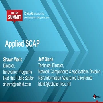 2014 04-17 Applied SCAP, Red Hat Summit 2014