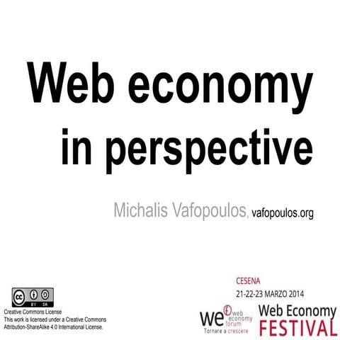 Michalis Vafopoulos - Web Economy in perspective