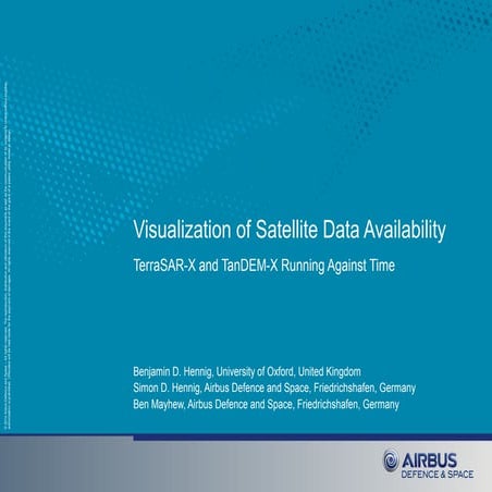 Visualization of Satellite Data Availability: TerraSAR-X and TanDEM-X Runni...