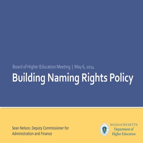 Building Naming Rights Policy