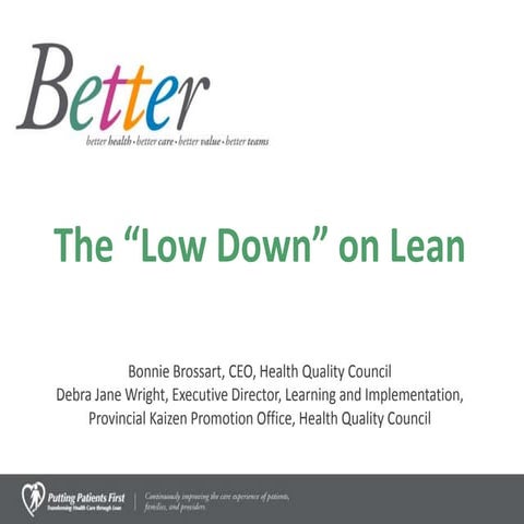 The Low-down on Lean