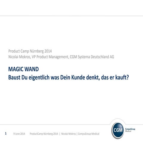 MAGIC WAND. Baust Du eigentlich was Dein Kunde denkt, das er kauft? - Product...