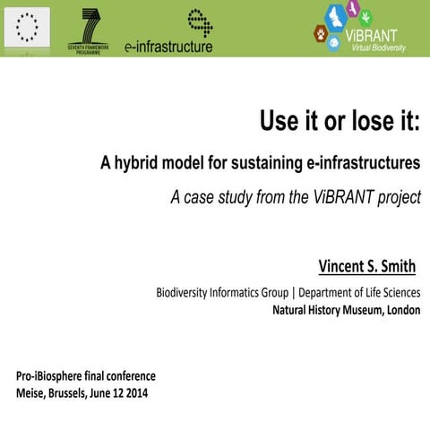 Use it or lose it: a hybrid model for sustaining e-infrastructures