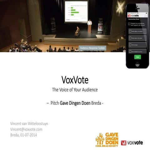 Gave Dingen Doen (GDD) Breda - Pitch Vincent over VoxVote