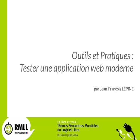 Outils et pratiques : tester une application web moderne