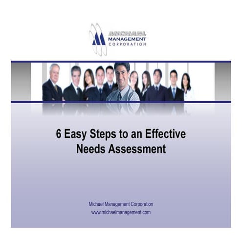 6 Steps to an Effective Needs Assessment