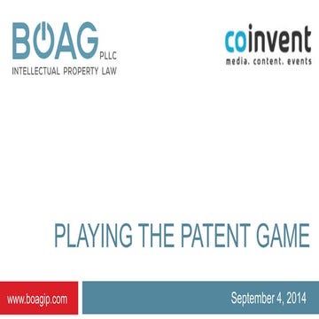 Playing The Patent Game