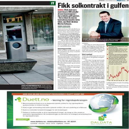 Eltek fikk solkontrakt i gulfen