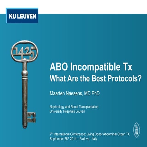 ABO incompatible living donor kidney transplantation - REVIEW in living donor...