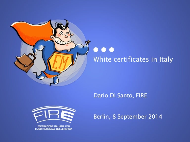 The White Certificates Scheme In Italy How It Works
