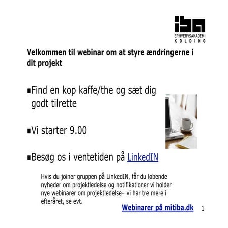 Styr ændringerne i dit projekt