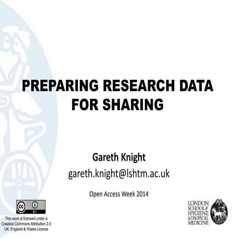 Preparing Research Data for Sharing