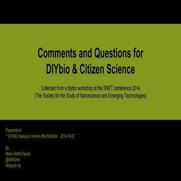 Comments for diybio, biofiction, vienna, biodesign, mmborch