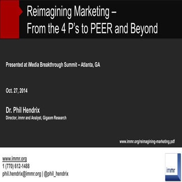 Insight Presentation: “Reimagining Marketing Innovation”