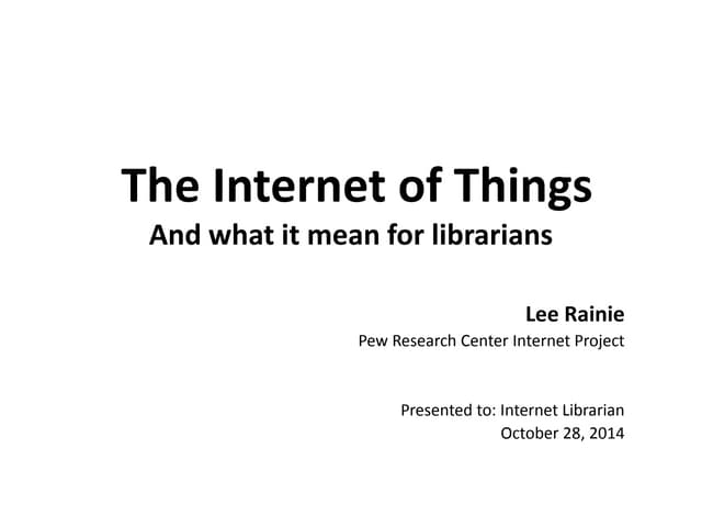 The Internet of Things and what it ...