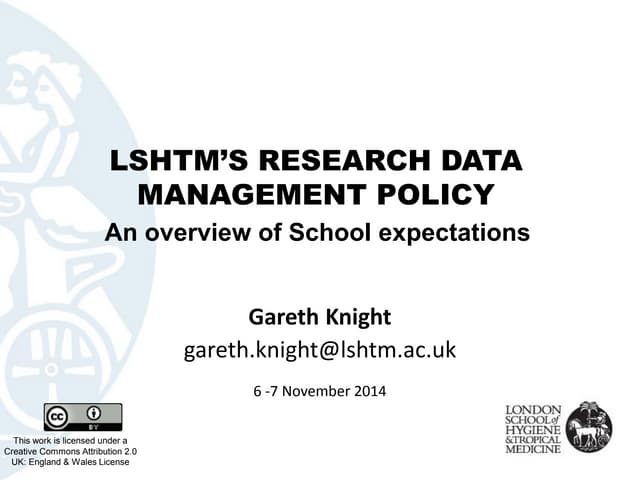 LSHTM Research Data Management Poli...