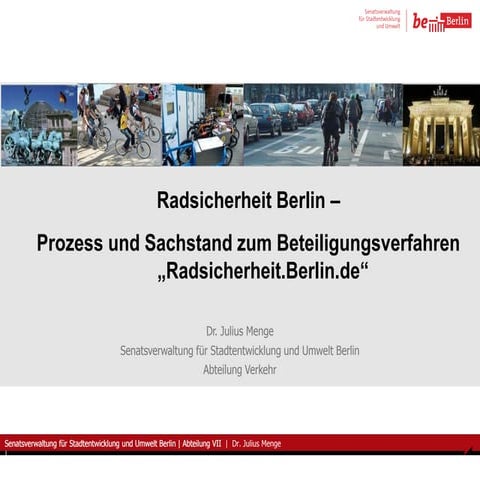 Kartenbasierte Partizipation - Radsicherheit in Berlin - Dr. Julius Menge 