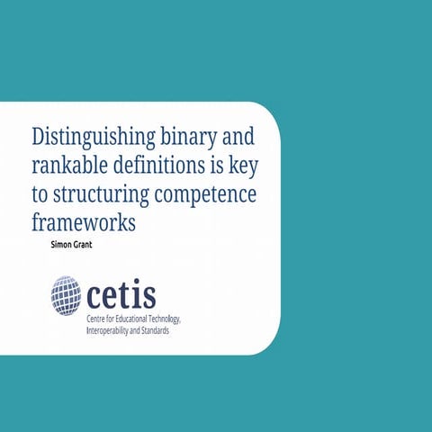 Distinguishing binary and rankable definitions is key to structuring competen...