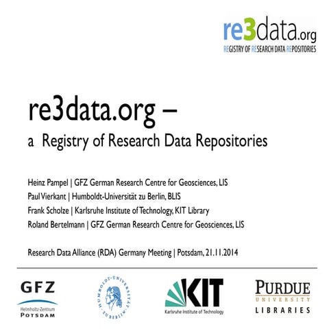 re3data.org – a Registry of Research Data Repositories