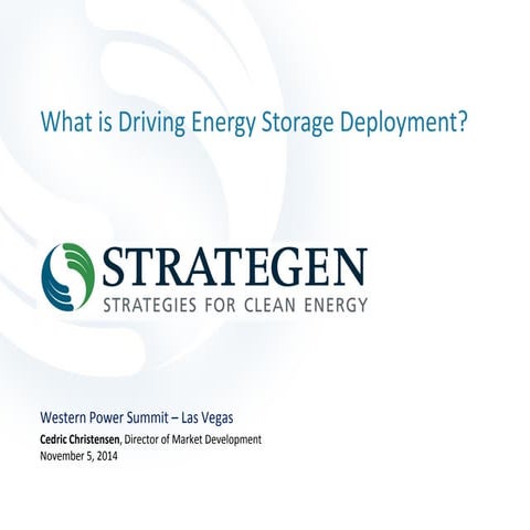 What is Driving Energy Storage Deployment?