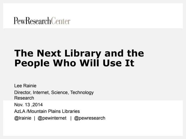 The Next Library and the People Who...