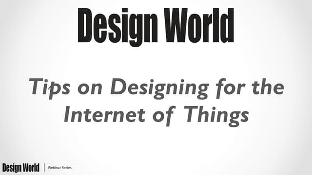 Tips on designing for the Internet of Things