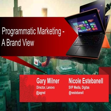 Master Track A: "Programmatic Marketing – A Brand View"