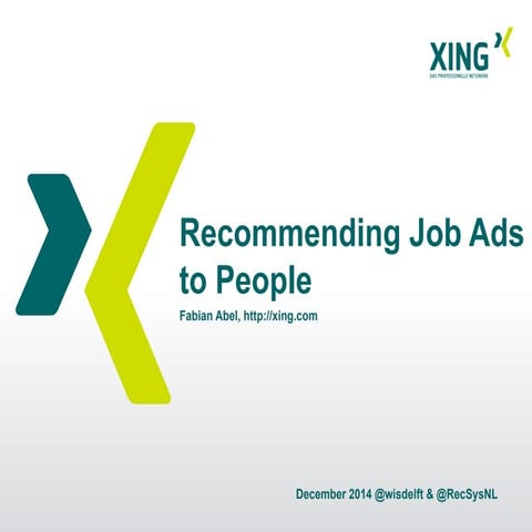 Recommending job ads to people