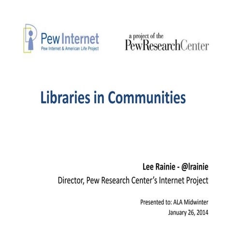 Pew Research Update at ALA Midwinter