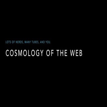 Cosmology of the web - Lecture 1
