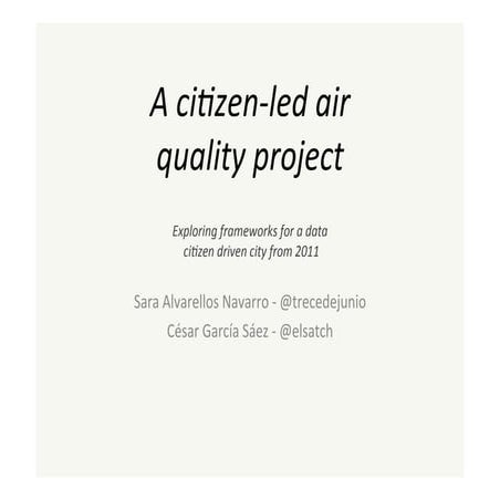 A citizen-led air quality project   �