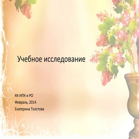 Учебное исследование в предметной области Английский язык