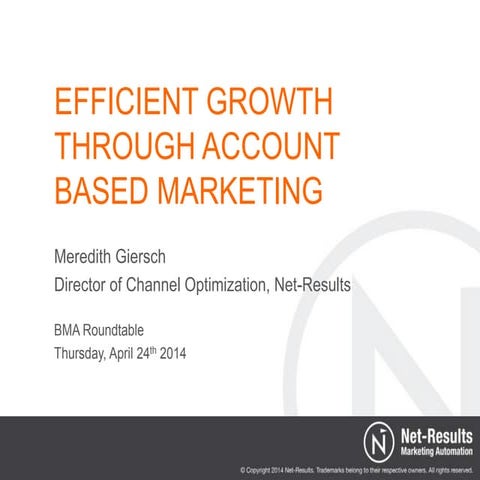 Efficient Growth through Account Based Marketing - by Net-Results