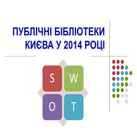 Публічні бібліотеки Києва у 2014 році: SWOT