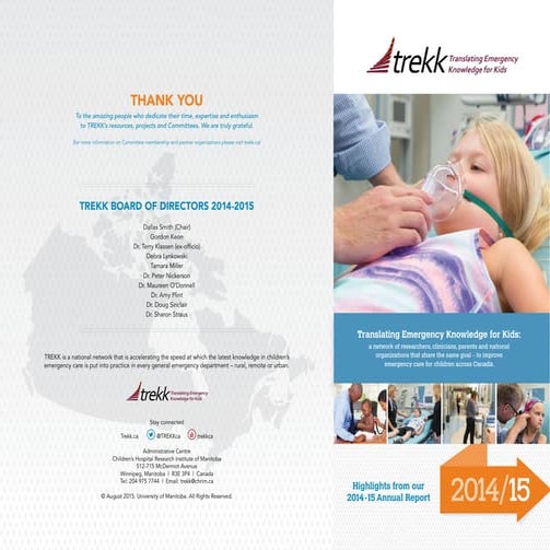 2014-15 TREKK Annual Report Highlights