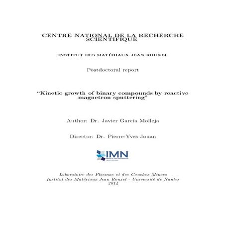 Kinetic growth of binary compounds by reactive magnetron sputtering