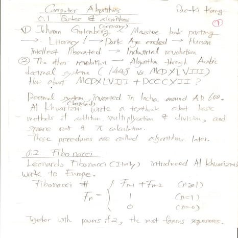 2014-1 computer algorithm w1 notes | PDF