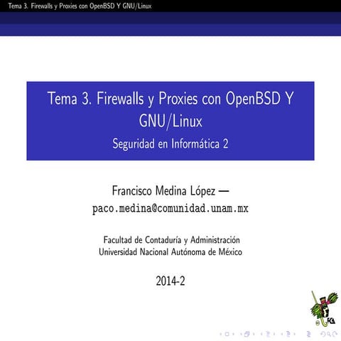 Tema 3. Firewalls y Proxies con OpenBSD Y GNU/Linux