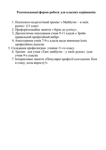 профорієнтація 2014 2015